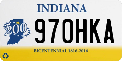 IN license plate 970HKA