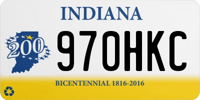 IN license plate 970HKC