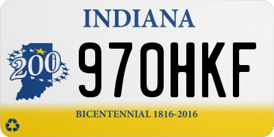 IN license plate 970HKF