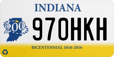 IN license plate 970HKH
