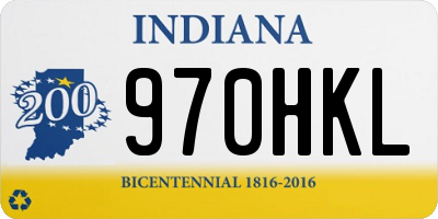IN license plate 970HKL
