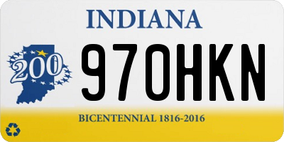 IN license plate 970HKN