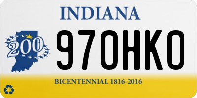 IN license plate 970HKO
