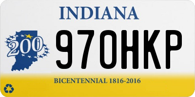IN license plate 970HKP