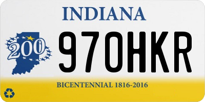 IN license plate 970HKR