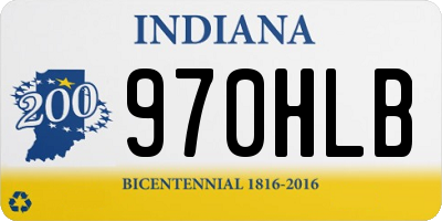 IN license plate 970HLB