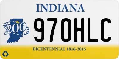 IN license plate 970HLC