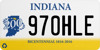 IN license plate 970HLE