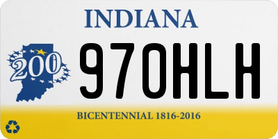 IN license plate 970HLH