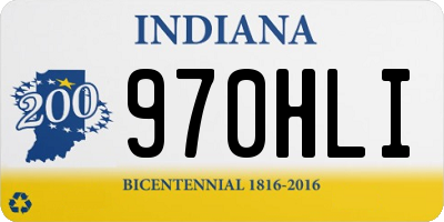 IN license plate 970HLI