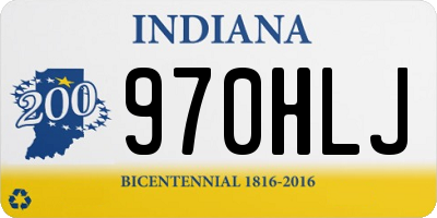 IN license plate 970HLJ