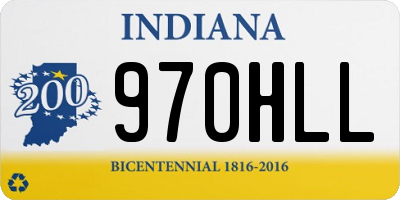 IN license plate 970HLL