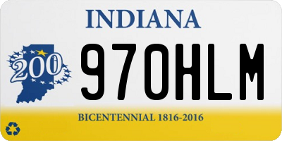 IN license plate 970HLM
