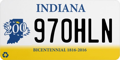 IN license plate 970HLN
