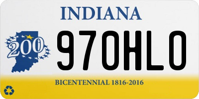 IN license plate 970HLO