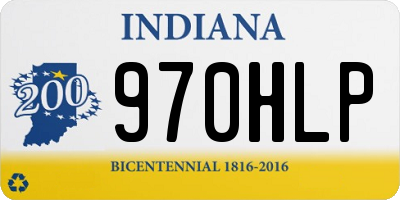 IN license plate 970HLP