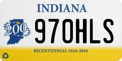 IN license plate 970HLS