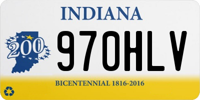 IN license plate 970HLV