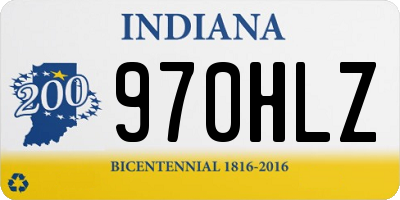 IN license plate 970HLZ