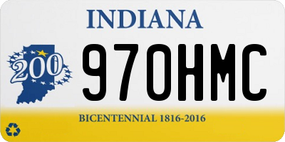 IN license plate 970HMC