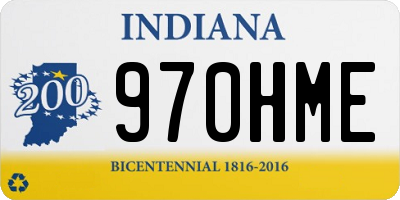 IN license plate 970HME