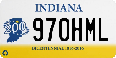 IN license plate 970HML