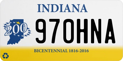 IN license plate 970HNA