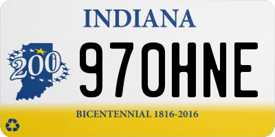 IN license plate 970HNE