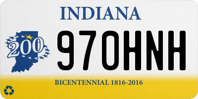IN license plate 970HNH