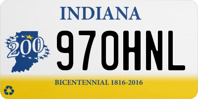 IN license plate 970HNL
