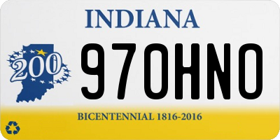 IN license plate 970HNO