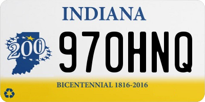 IN license plate 970HNQ