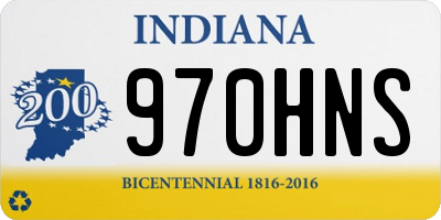 IN license plate 970HNS