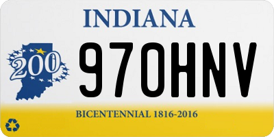 IN license plate 970HNV