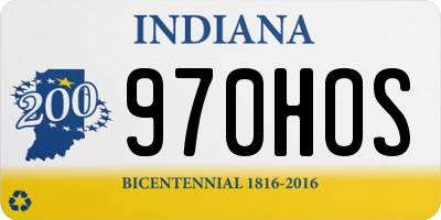 IN license plate 970HOS