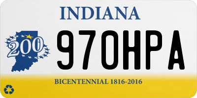 IN license plate 970HPA