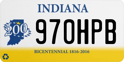 IN license plate 970HPB