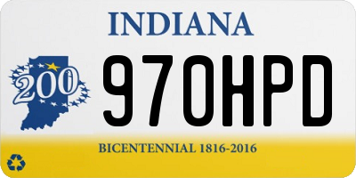 IN license plate 970HPD