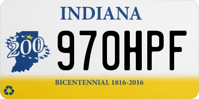 IN license plate 970HPF