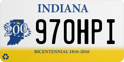IN license plate 970HPI