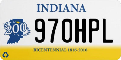 IN license plate 970HPL