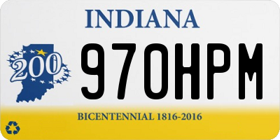 IN license plate 970HPM