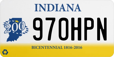IN license plate 970HPN