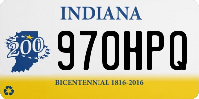 IN license plate 970HPQ