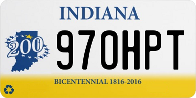 IN license plate 970HPT