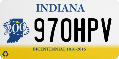 IN license plate 970HPV