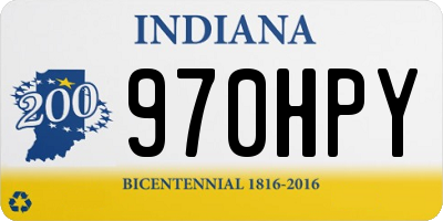 IN license plate 970HPY