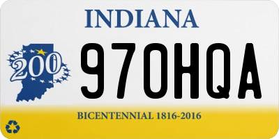 IN license plate 970HQA