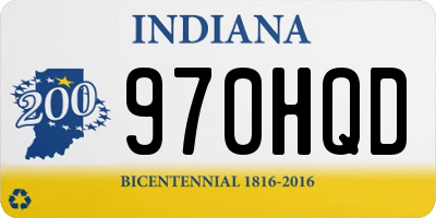 IN license plate 970HQD