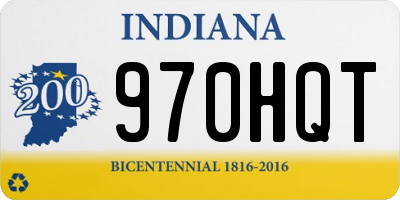 IN license plate 970HQT